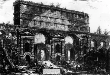 Vue de la Porta Maggiore, de la série 